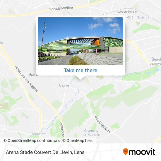 Mapa Arena Stade Couvert De Liévin