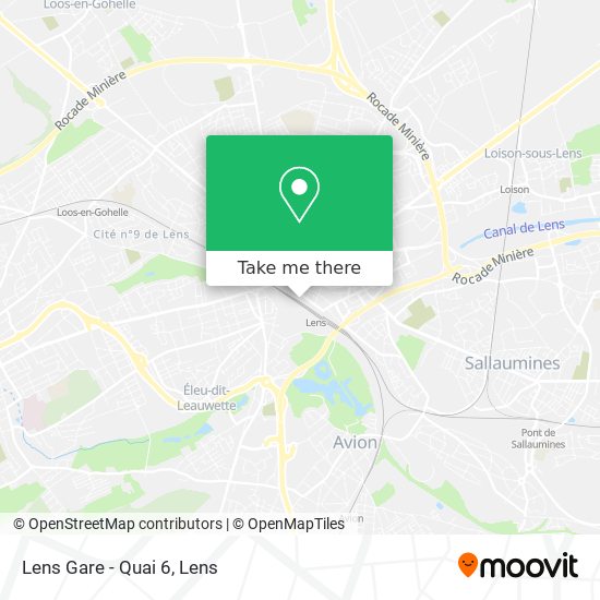 Lens Gare - Quai 6 map