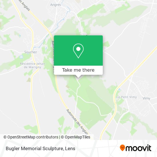 Bugler Memorial Sculpture map