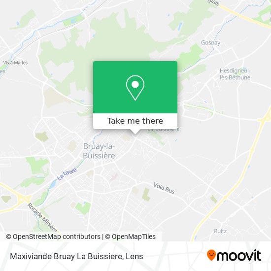 Maxiviande Bruay La Buissiere map