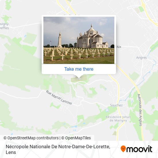 Mapa Nécropole Nationale De Notre-Dame-De-Lorette