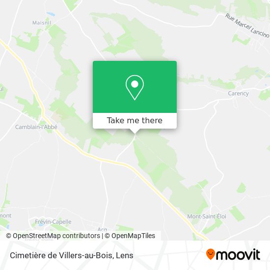 Mapa Cimetière de Villers-au-Bois