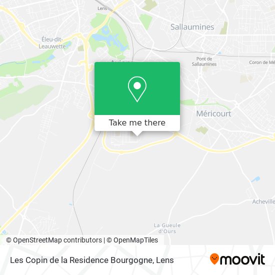 Les Copin de la Residence Bourgogne map