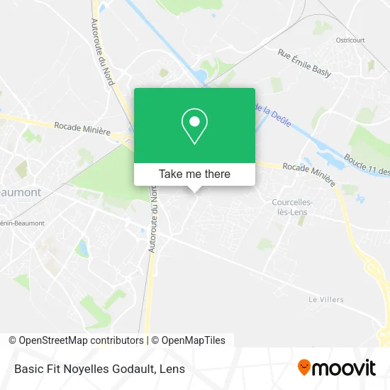 Basic Fit Noyelles Godault map