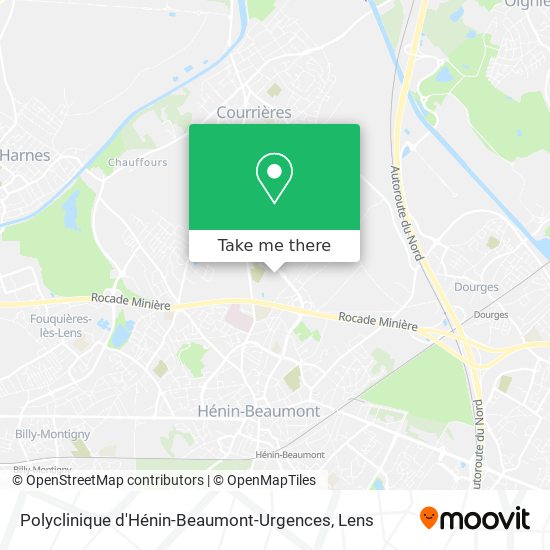 Polyclinique d'Hénin-Beaumont-Urgences map