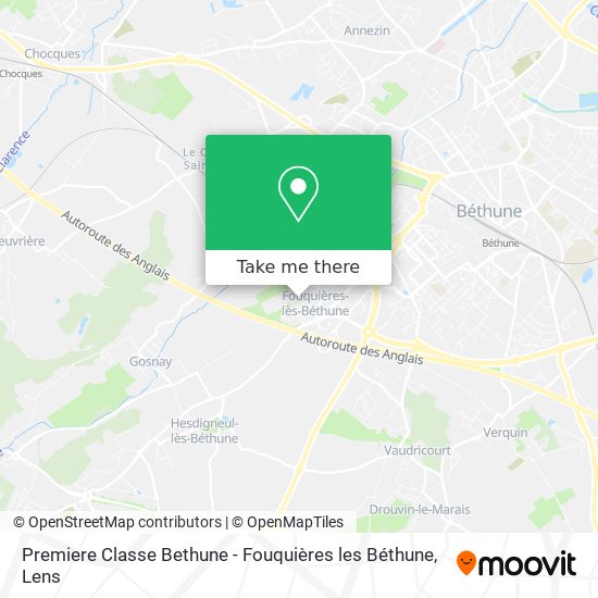 Premiere Classe Bethune - Fouquières les Béthune map
