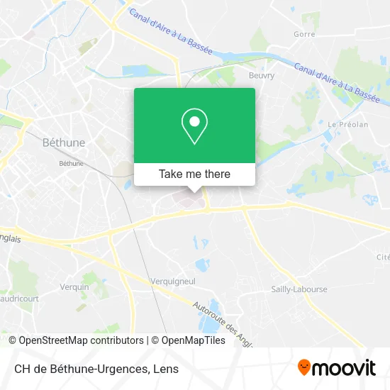 CH de Béthune-Urgences map