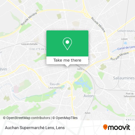 Auchan Supermarché Lens map