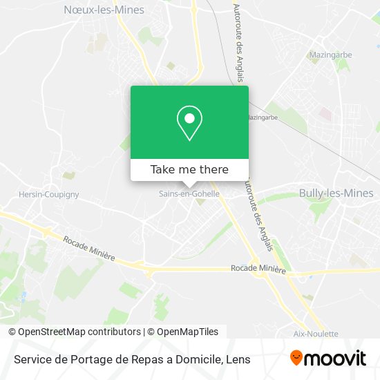 Service de Portage de Repas a Domicile map