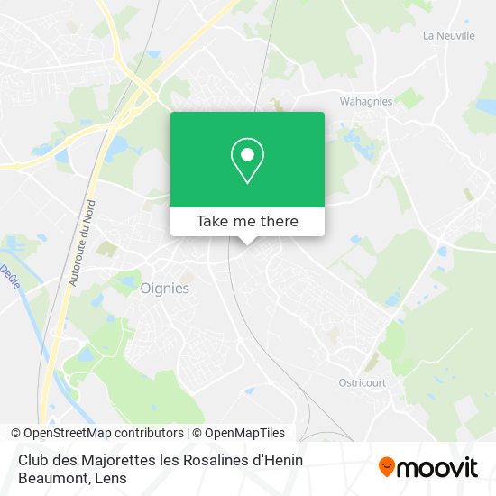 Mapa Club des Majorettes les Rosalines d'Henin Beaumont
