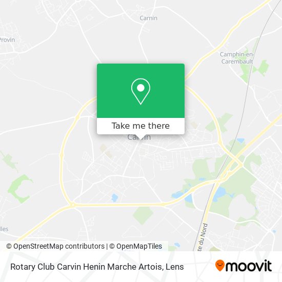 Rotary Club Carvin Henin Marche Artois map