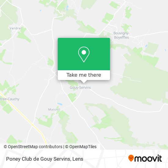 Mapa Poney Club de Gouy Servins