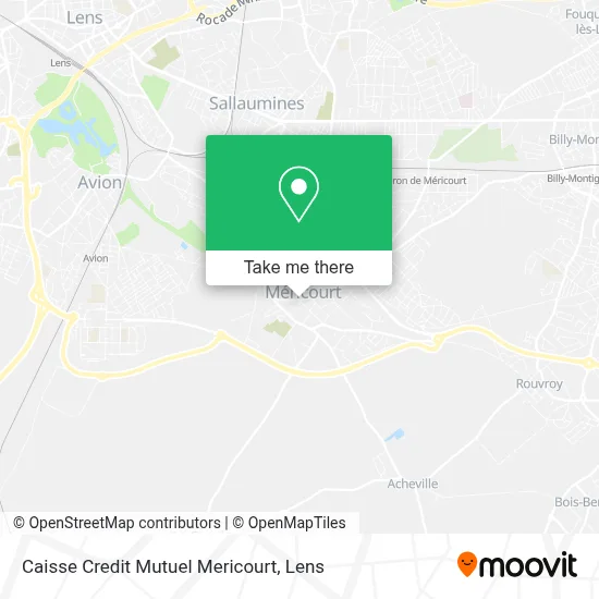 Caisse Credit Mutuel Mericourt map