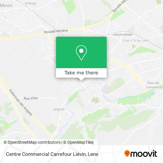 Centre Commercial Carrefour Liévin map