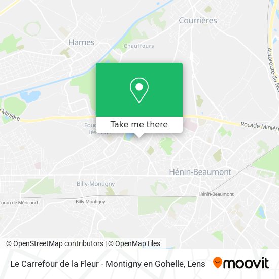 Mapa Le Carrefour de la Fleur - Montigny en Gohelle