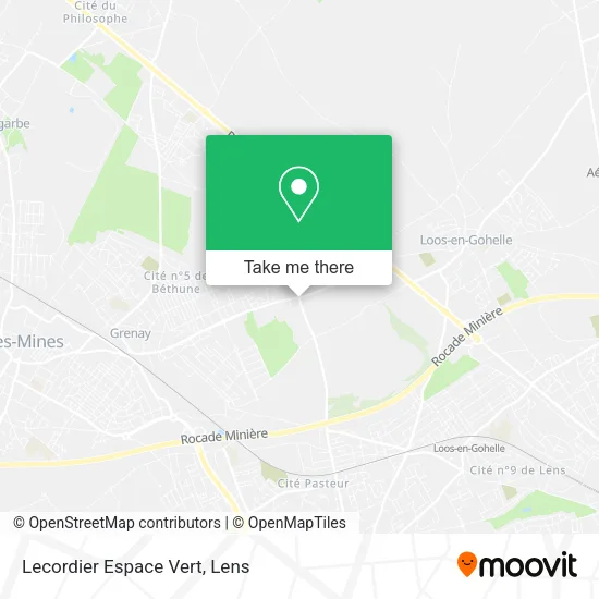 Lecordier Espace Vert map