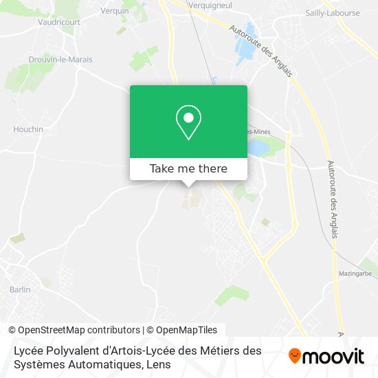 Lycée Polyvalent d'Artois-Lycée des Métiers des Systèmes Automatiques map