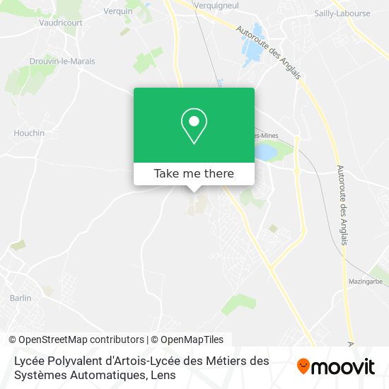 Mapa Lycée Polyvalent d'Artois-Lycée des Métiers des Systèmes Automatiques