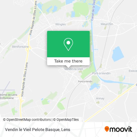 Vendin le Vieil Pelote Basque map