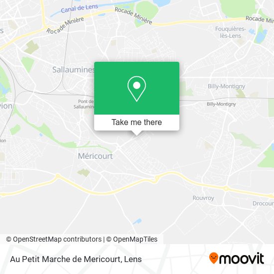 Mapa Au Petit Marche de Mericourt