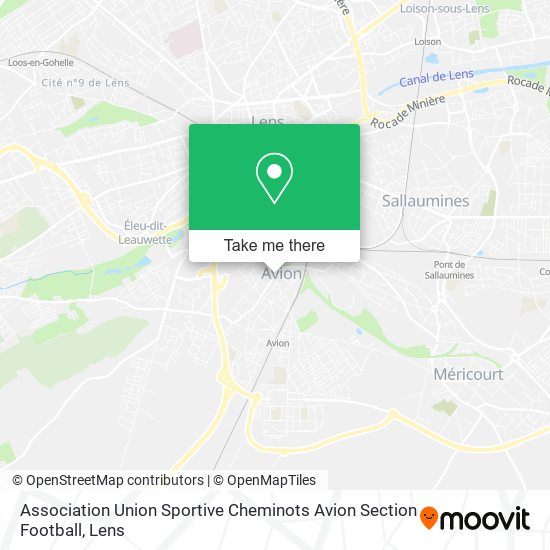 Association Union Sportive Cheminots Avion Section Football map