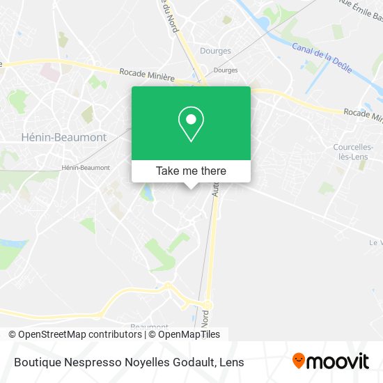 Mapa Boutique Nespresso Noyelles Godault