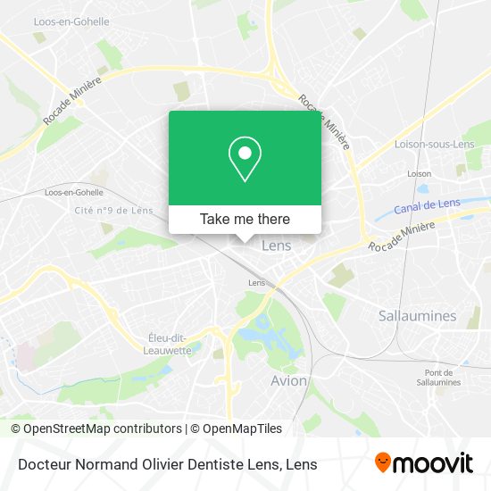 Docteur Normand Olivier Dentiste Lens map