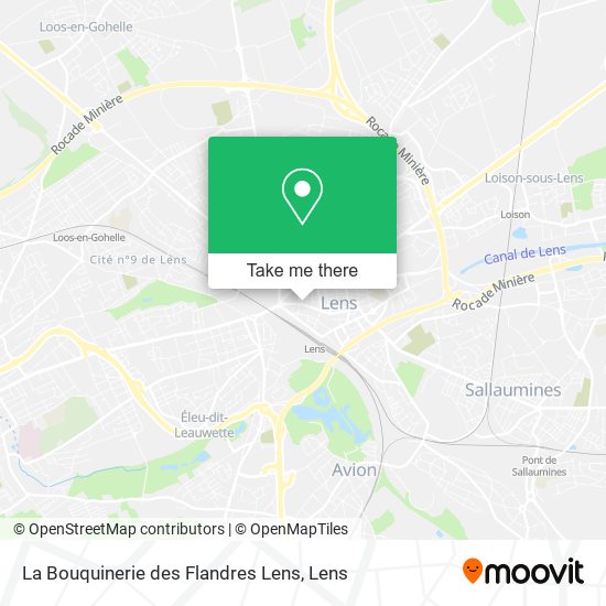 Mapa La Bouquinerie des Flandres Lens
