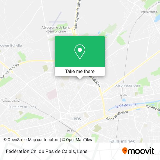 Mapa Fédération Cnl du Pas de Calais