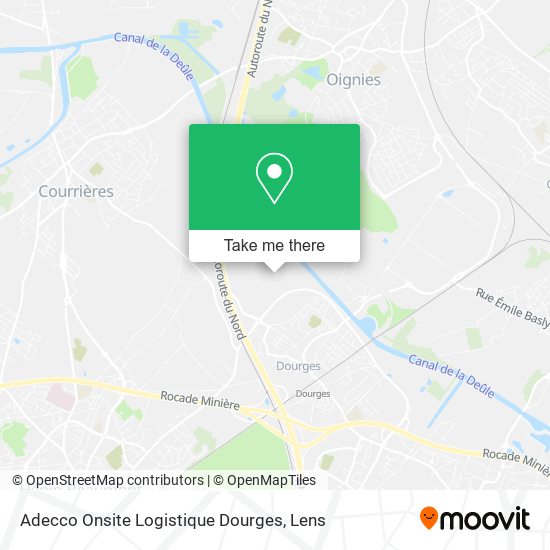 Adecco Onsite Logistique Dourges map