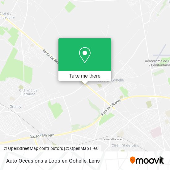Mapa Auto Occasions à Loos-en-Gohelle