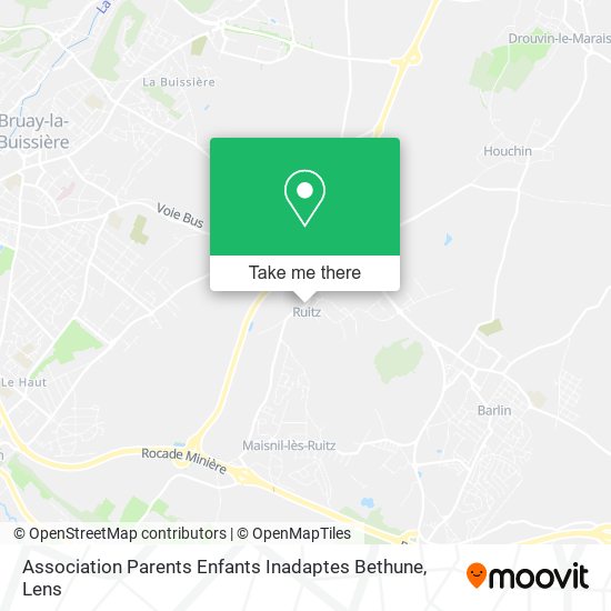 Association Parents Enfants Inadaptes Bethune map
