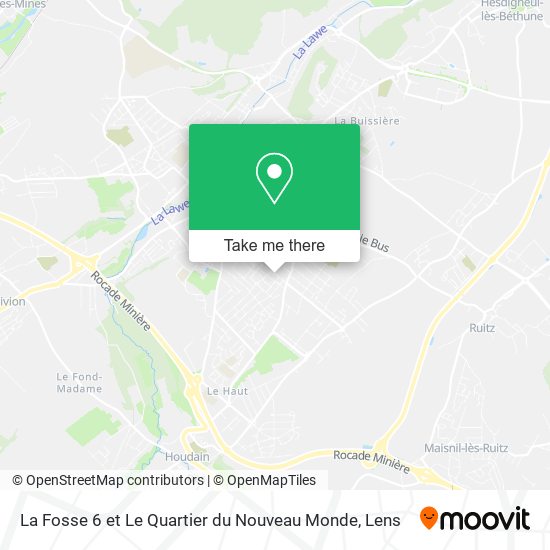 La Fosse 6 et Le Quartier du Nouveau Monde map