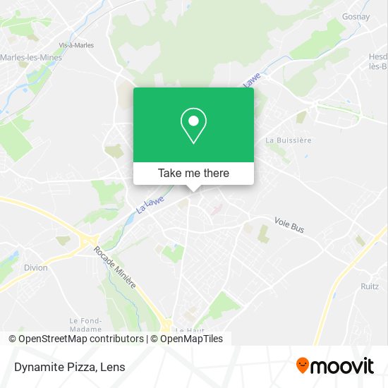 Mapa Dynamite Pizza