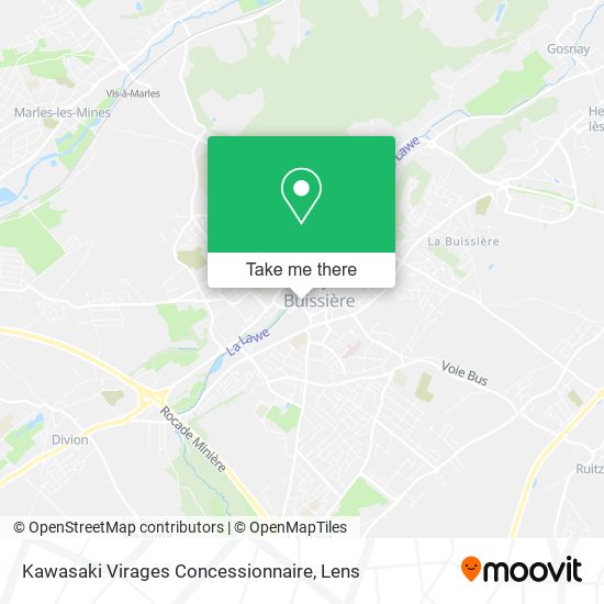 Mapa Kawasaki Virages Concessionnaire