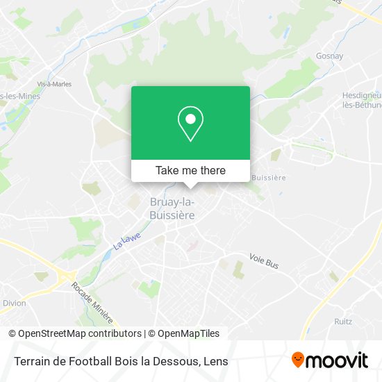 Mapa Terrain de Football Bois la Dessous