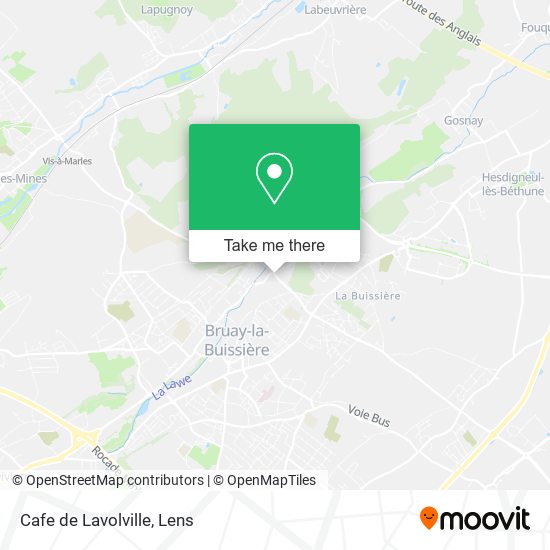 Mapa Cafe de Lavolville