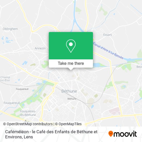 Mapa Caféméléon - le Café des Enfants de Béthune et Environs