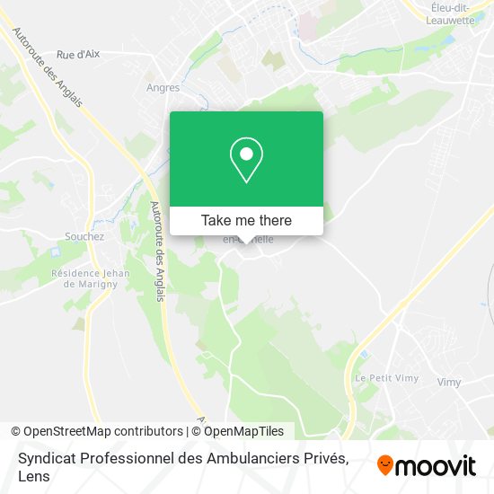 Syndicat Professionnel des Ambulanciers Privés map