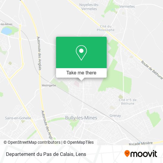 Departement du Pas de Calais map