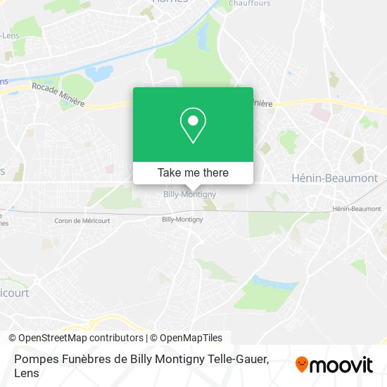 Pompes Funèbres de Billy Montigny Telle-Gauer map