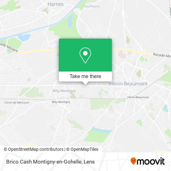 Brico Cash Montigny-en-Gohelle map