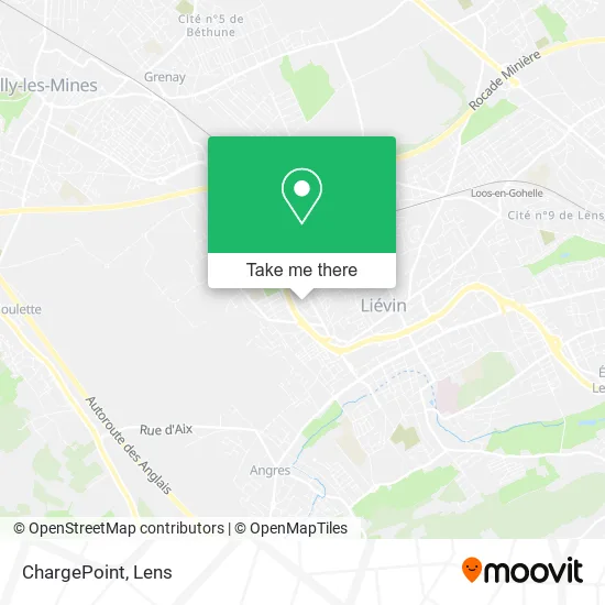 Mapa ChargePoint