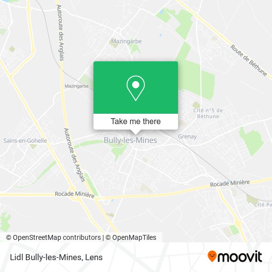 Lidl Bully-les-Mines map