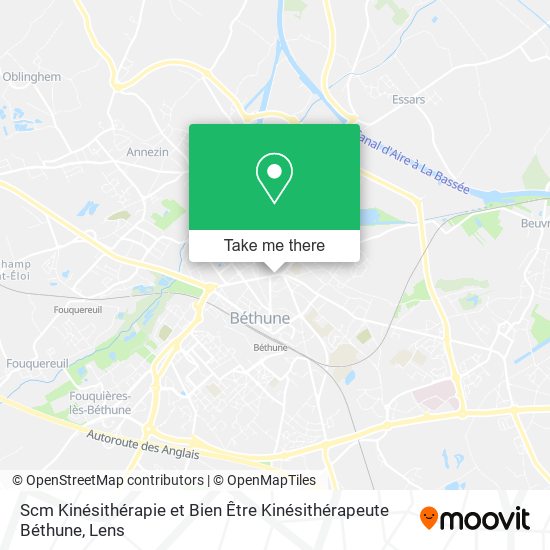 Scm Kinésithérapie et Bien Être Kinésithérapeute Béthune map