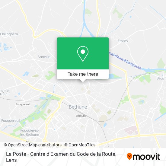 La Poste - Centre d'Examen du Code de la Route map