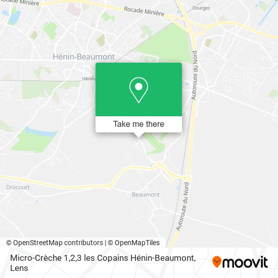 Mapa Micro-Crèche 1,2,3 les Copains Hénin-Beaumont