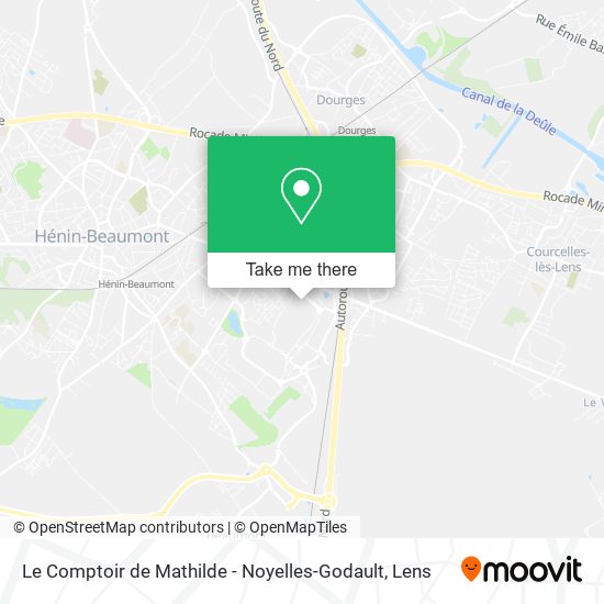 Le Comptoir de Mathilde - Noyelles-Godault map