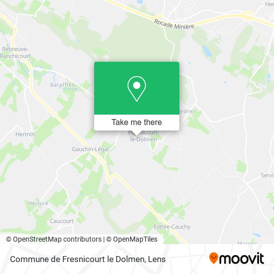 Commune de Fresnicourt le Dolmen map