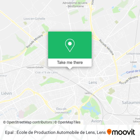 Mapa Epal : École de Production Automobile de Lens